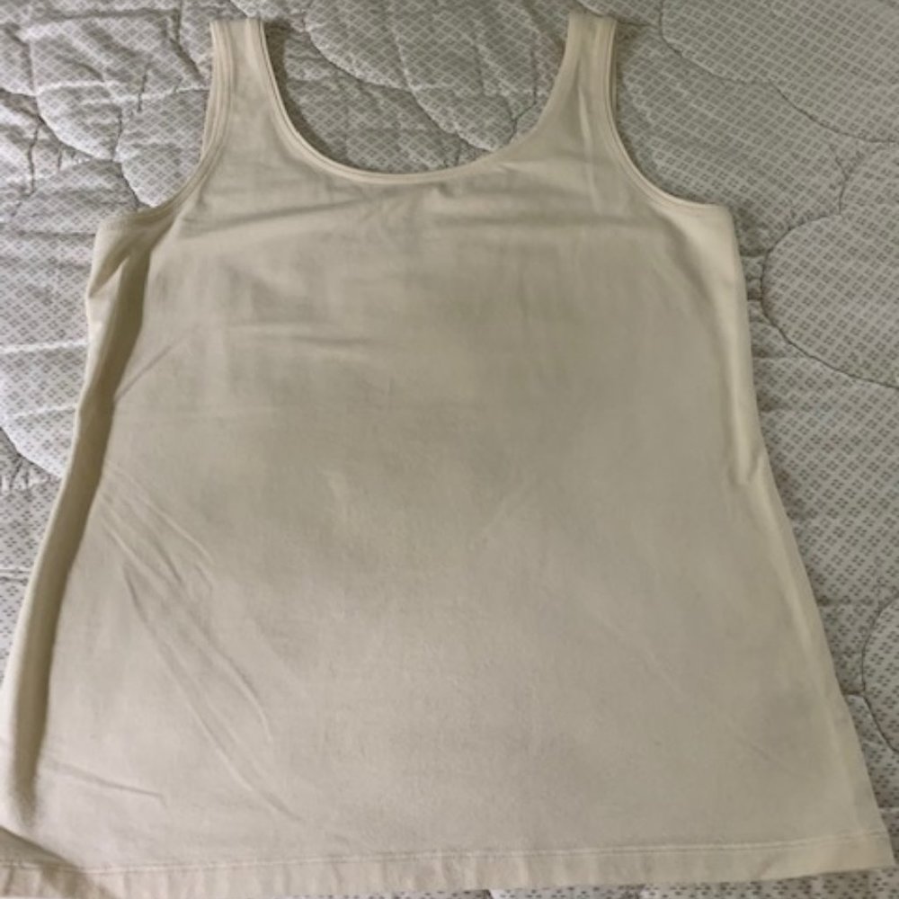 Talbots Sleeveless off white tank top